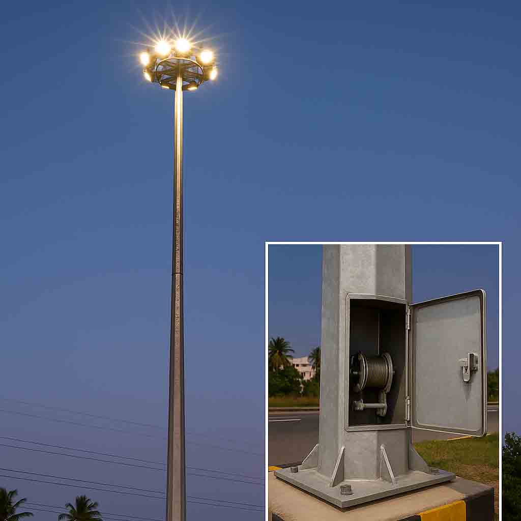 High Mast Pole Manufacturers in kolkata